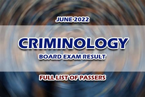 prc result criminology|CLE RESULT: June 2022 Criminology board exam .